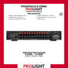BLACKXPERT BX-PA 12×50 Zonsko pojačalo 600 W, 6 zona / 12 kanala, DSP, Bluetooth