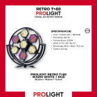 BLACKXPERT RETRO 7×60 LED Vintage scensko svetlo 7×60 W + RGB