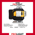 PROLIGHT 4D16 Laserski nivelator 16 zelenih linija, klatno