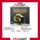 PROLIGHT 4D16 Laserski nivelator 16 zelenih linija, klatno
