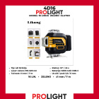 PROLIGHT 4D16 Laserski nivelator 16 zelenih linija, klatno