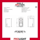 PROLIGHT ES106 Vodootporni zidni zvučnik 6" 80 W IP46, crni