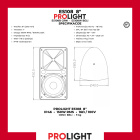 PROLIGHT ES108 Vodootporni zidni zvučnik 8" 150 W IP46, 16 Ω / 100 V, crni