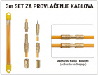 PROLIGHT Fiberglas šipke za provlačenje kablova 3 m, set 10 × 0,3 m