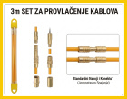 PROLIGHT Fiberglas šipke za provlačenje kablova 3 m, set 10 × 0,3 m