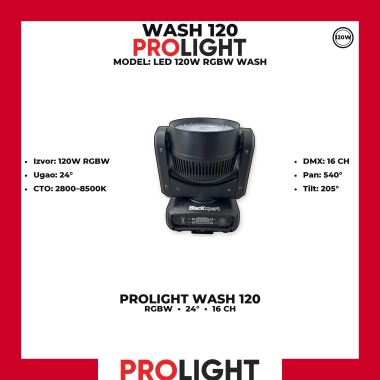 BLACKXPERT WASH 120 LED Wash Moving Head 120 W RGBW