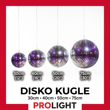 PROLIGHT Disko kugla 30 cm sa staklenim ogledalcima