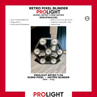 PROLIGHT RETRO 7×30 Retro Pixel Blinder 7×30 W RGBW