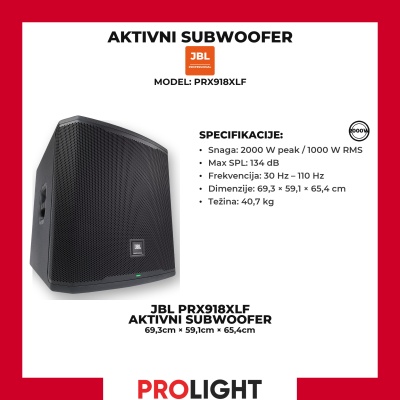 JBL PRX918XLF Aktivni subwoofer 18" 2000 W