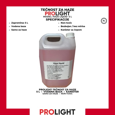 PROLIGHT Tečnost za haze mašinu 5 L, vodena baza