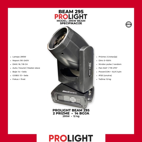 BLACKXPERT BEAM 295 Beam Moving Head 295 W