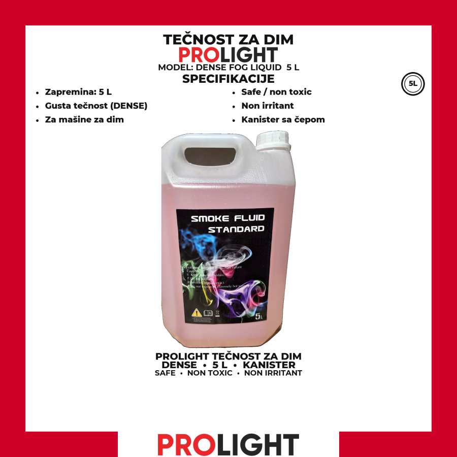 PROLIGHT Tečnost za dim mašine 5 L DENSE